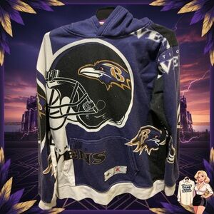 Boys Baltimore Ravens All Over Print Hoodie XL Youth Pre Owned
